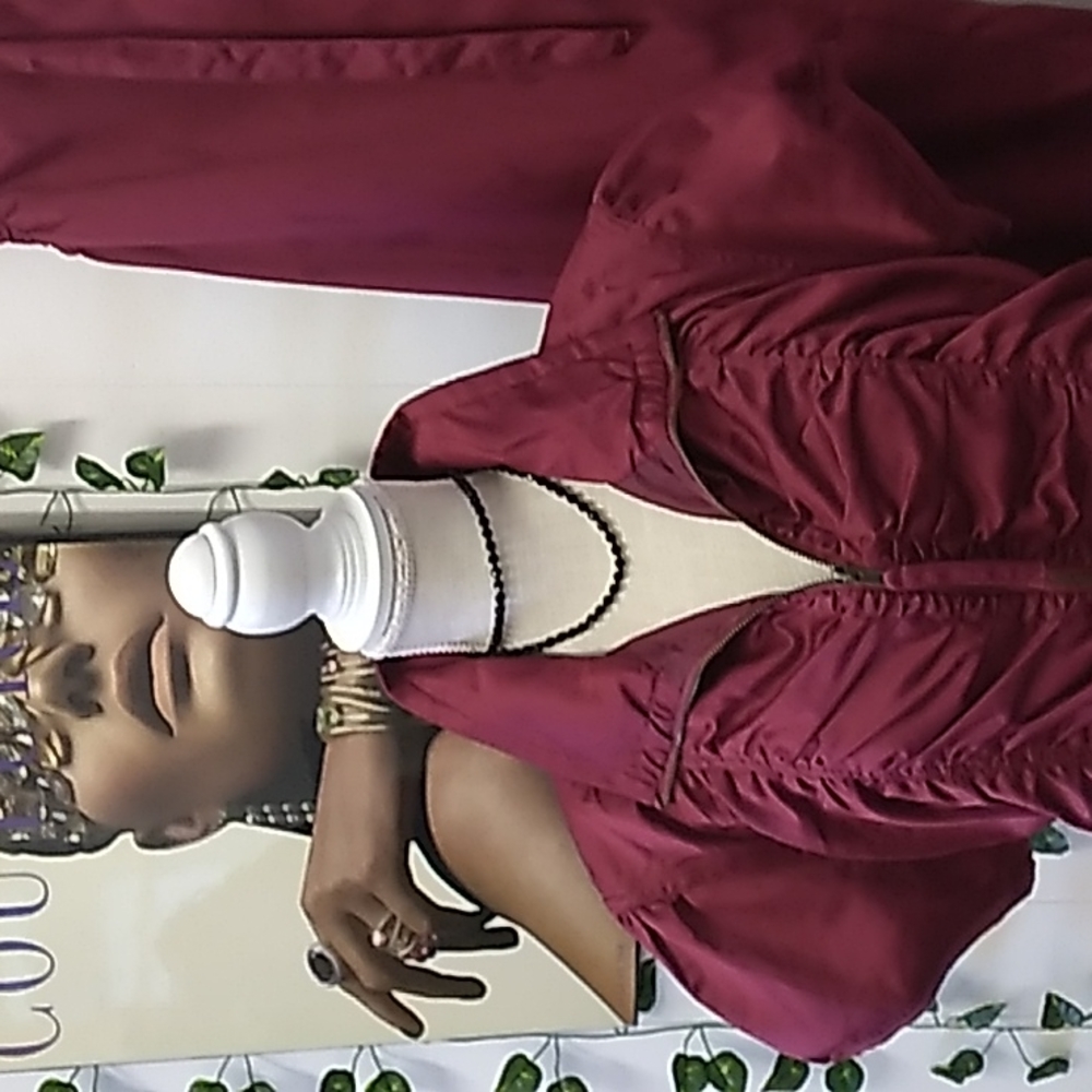 AMAZING!!! SHARP ASHLEY STEWART SZ 16 TWO PIECE RASPBERRY SILK / POLY SET - Picture 4 of 13